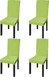  vidaXL Elastyczne pokrowce na krzesła, 4 szt., zielone