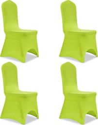  vidaXL Elastyczne pokrowce na krzesło zielone 4 szt.