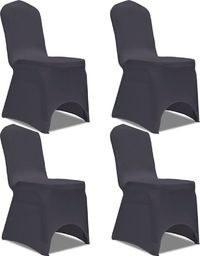  vidaXL Elastyczne pokrowce na krzesła antracytowe 4 szt.