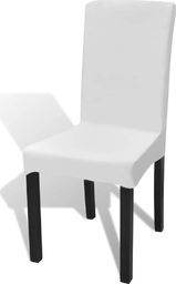  vidaXL Białe, rozciągliwe pokrowce na krzesła, 6 sztuk