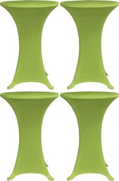  vidaXL Elastyczne pokrowce na stół, 4 szt., 80 cm, zielone