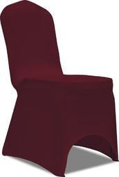  vidaXL Elastyczne pokrowce na krzesła, 100 szt, bordowe, 130339x2