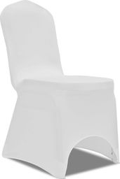  vidaXL Elastyczne pokrowce na krzesła, białe, 100 szt.