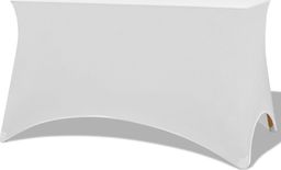  vidaXL Elastyczny pokrowiec na stół 243x76x74 cm, 2 szt., białe