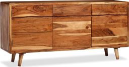  vidaXL Komoda z litego drewna z rzeźbionymi drzwiami, 160x40x75 cm
