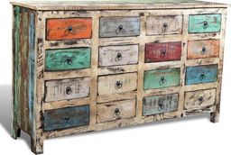  vidaXL Kolorowa komoda z drewna odzyskanego, 16 szuflad