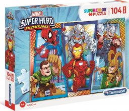  Clementoni Puzzle 104 szt. Super Kolor Superhero maxi (368302)