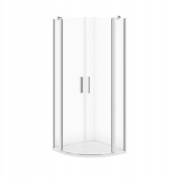 Cersanit S162-009 KABINA PÓŁOKRĄGLA MODUO 80X80X195 SZKŁO TRANSP. // KNC.MODUO-80X80-PÓŁ-TR