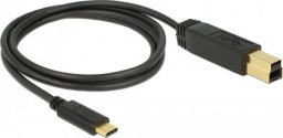 Kabel USB Delock USB-C - USB-B 1 m Czarny (83675)