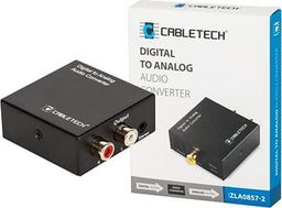 System przekazu sygnału AV Cabletech Konwerter dźwięku cyfrowego na analogowy ZLA0857-2