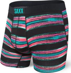  SAXX Bokserki męskie Vibe Boxer Brief Black Pulled Stripe r. S