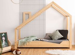  Elior Drewniane łóżko dziecięce domek Lumo 2X - 28 rozmiarów 80x160cm