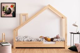  Elior Drewniane łóżko dziecięce domek Lumo 4X - 28 rozmiarów 100x190cm