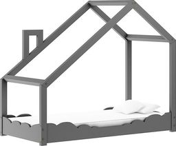  Elior Drewniane łóżko dziecięce domek Lumo 5X - Szare 100x200cm