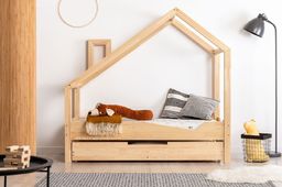  Elior Drewniane łóżko dziecięce domek z szufladą Lumo 7X 90x190cm