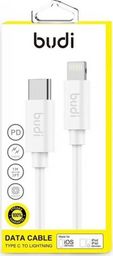 Kabel USB Budi USB-C - Lightning 1 m Biały (BD195)