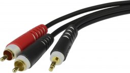 Kabel Klotz Jack 3.5mm - RCA (Cinch) x2 1m czarny