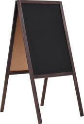  vidaXL Dwustronna tablica kredowa, stojąca, drewno cedrowe, 40 x 60 cm