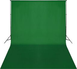  vidaXL System zawieszenia tła z zielonym tłem 500 x 300 cm