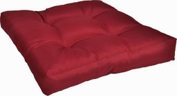  vidaXL Wyściełana poduszka na siedzenie 50 x 50 x 10 cm czerwone wino