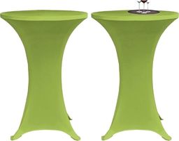  vidaXL Elastyczne nakrycie stołu zielone 2 szt. 80 cm