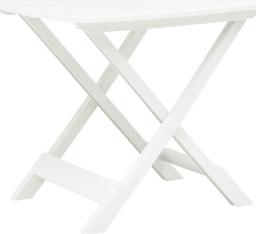  vidaXL składany stolik ogrodowy, biały, 79x72x70 cm, plastik (48790)