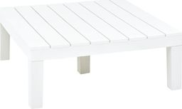  vidaXL stolik ogrodowy, biały, 78 x 78 x 31 cm, plastikowy (48827)