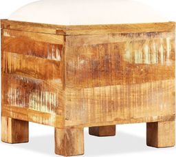  vidaXL Skrzynia z siedziskiem, lite drewno odzyskane, 40 x 40 x 45 cm