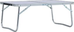  vidaXL Składany stolik turystyczny biały 60x40cm
