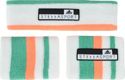  Adidas Adidas Womens Stellasport Headband Wristband Set białe One size