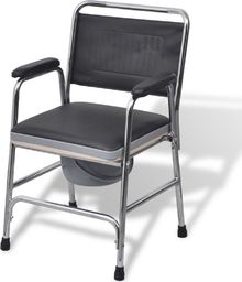  vidaXL Krzesło komodowe, stalowe, czarne