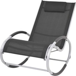  vidaXL ogrodowy fotel bujany, czarny, textilene (47781)