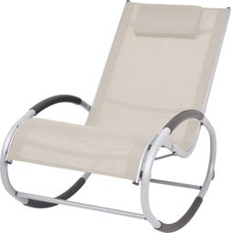  vidaXL ogrodowy fotel bujany, kremowy, textilene (47782)