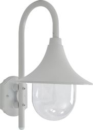 Kinkiet vidaXL Ścienna lampa ogrodowa, 42 cm, E27, aluminiowa, biała