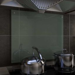  vidaXL Panel ochronny do kuchni, biały, 70x60 cm, szkło hartowane