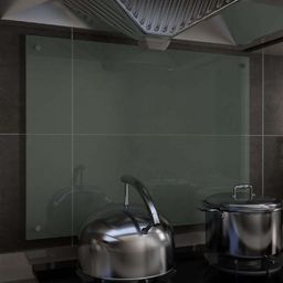  vidaXL Panel ochronny do kuchni, biały, 80x60 cm, szkło hartowane