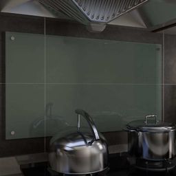  vidaXL Panel ochronny do kuchni, biały, 90x50 cm, szkło hartowane