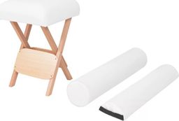  vidaXL Składany stołek do masażu z 2 wałkami, grubość siedziska 12 cm