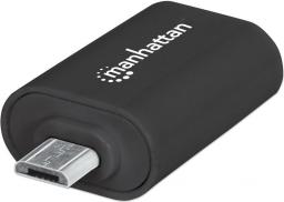 Adapter USB Manhattan microUSB - USB Czarny  (406192)