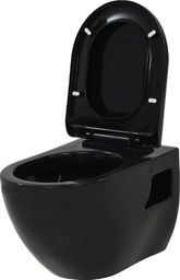 Miska WC vidaXL Toaleta wisząca, ceramiczna, czarna