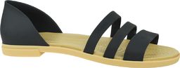 Crocs Sandały damskie Tulum Open Flat W czarne r. 37/38 (206109-00W)