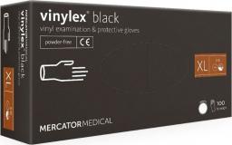  Mercator Medical rękawice diagnostyczne vinylex black roz. XL 100szt. RD20238005