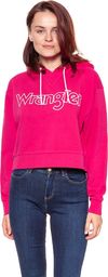 Wrangler WRANGLER LOGO HOODIE BRIGHT ROSE W6073HQVC L
