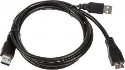 Kabel USB InLine 2x USB-A - 1 m Czarny (35415Y)