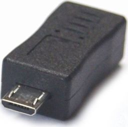 Adapter USB microUSB - miniUSB Czarny  (7608)