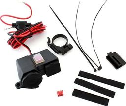 CGAuto Gniazdo zapalniczki 12V + woltomierz 2xUSB AG499B
