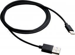 Kabel USB Canyon USB-A - USB-C 1 m Czarny (CNE-USBC1B)