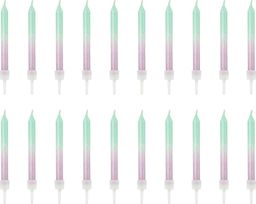 Party Deco Świeczki urodzinowe ombre z podstawkami - 20 szt. uniwersalny