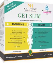  Noble Health NOBLE HEALTH_Premium Wellness Get Slim Morning Night dwufazowy program odchudzający 90 tabletek
