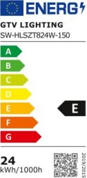 Świetlówka GTV Świetlówka LED G13 T8 1500mm HL 24W 2850lm 4000K zasilanie jednostronne 220st. SW-HLSZT824W-150